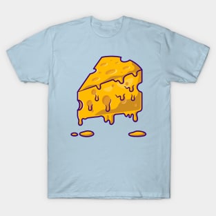 Slice Cheese Melted Cartoon T-Shirt